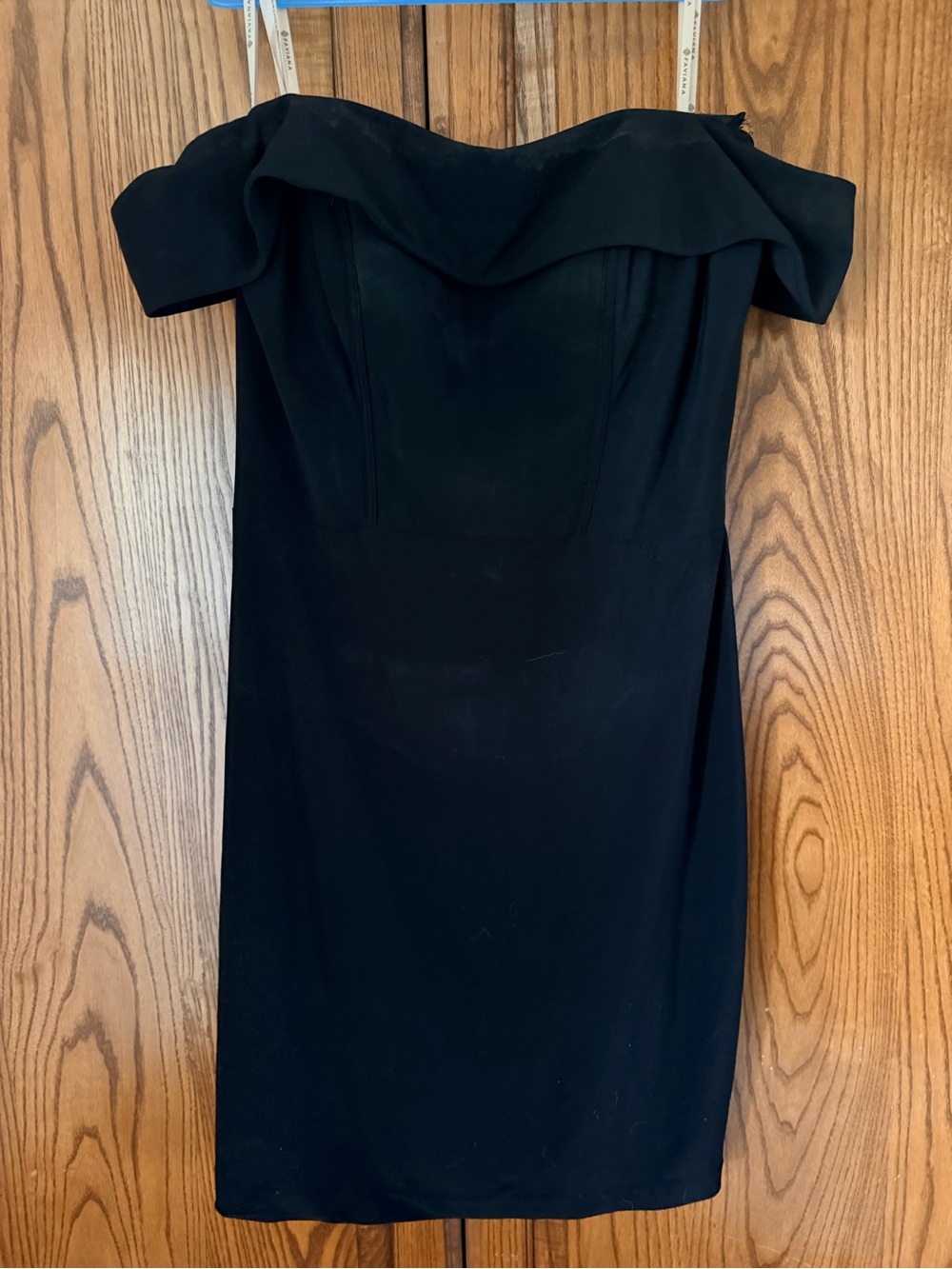 Faviana Black Off-Shoulder Cocktail Dress
